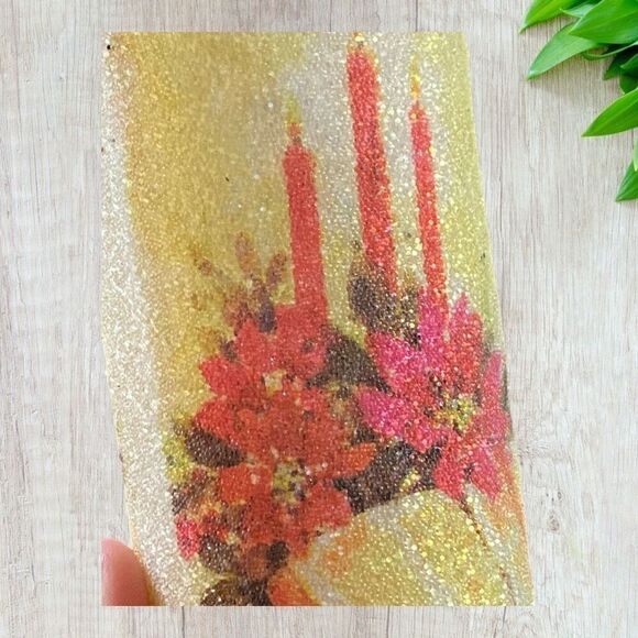 Frostee Light Sugar Candle Poinsettia Warner Press In Box - Picture 4 of 8